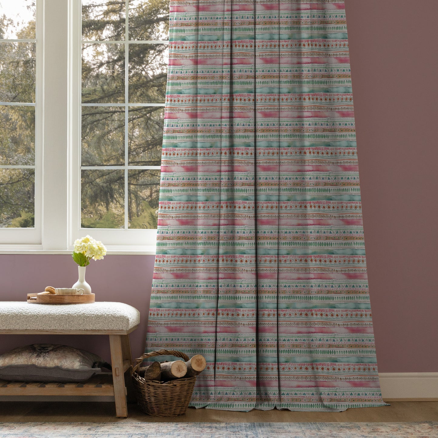 Carnival Stripe 145Cm Ann Fabric Metre - Dusk