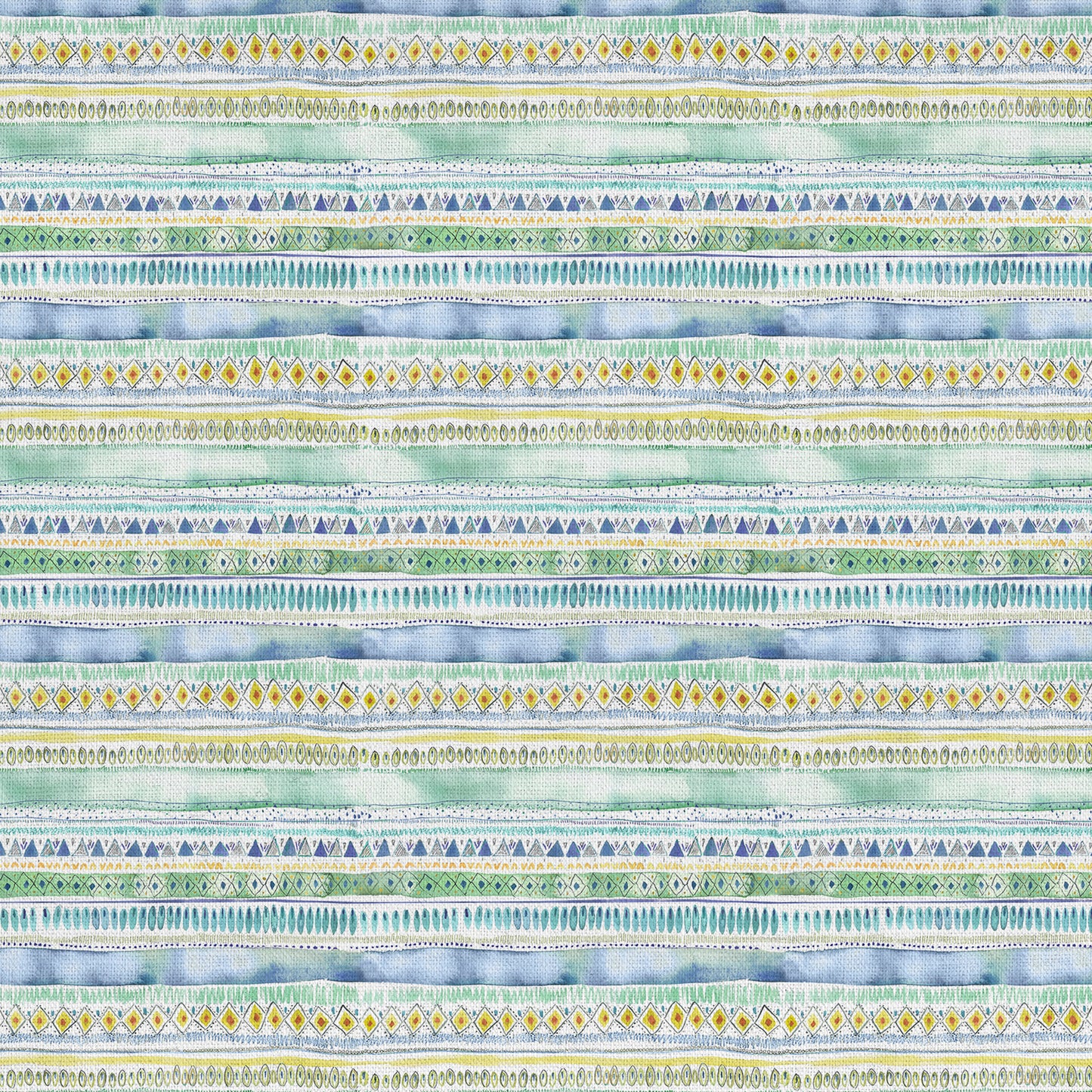 Carnival Stripe 145Cm Ann Fabric Metre - Lagoon