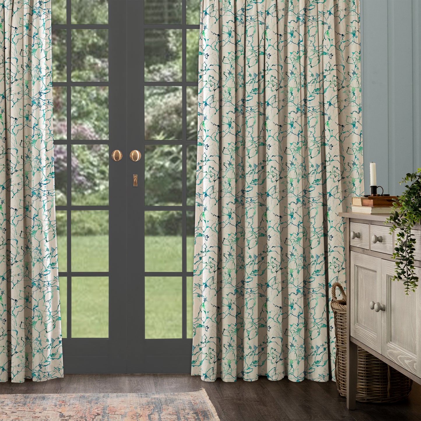 Carrara 145Cm Fiona Fabric Metre - Ocean