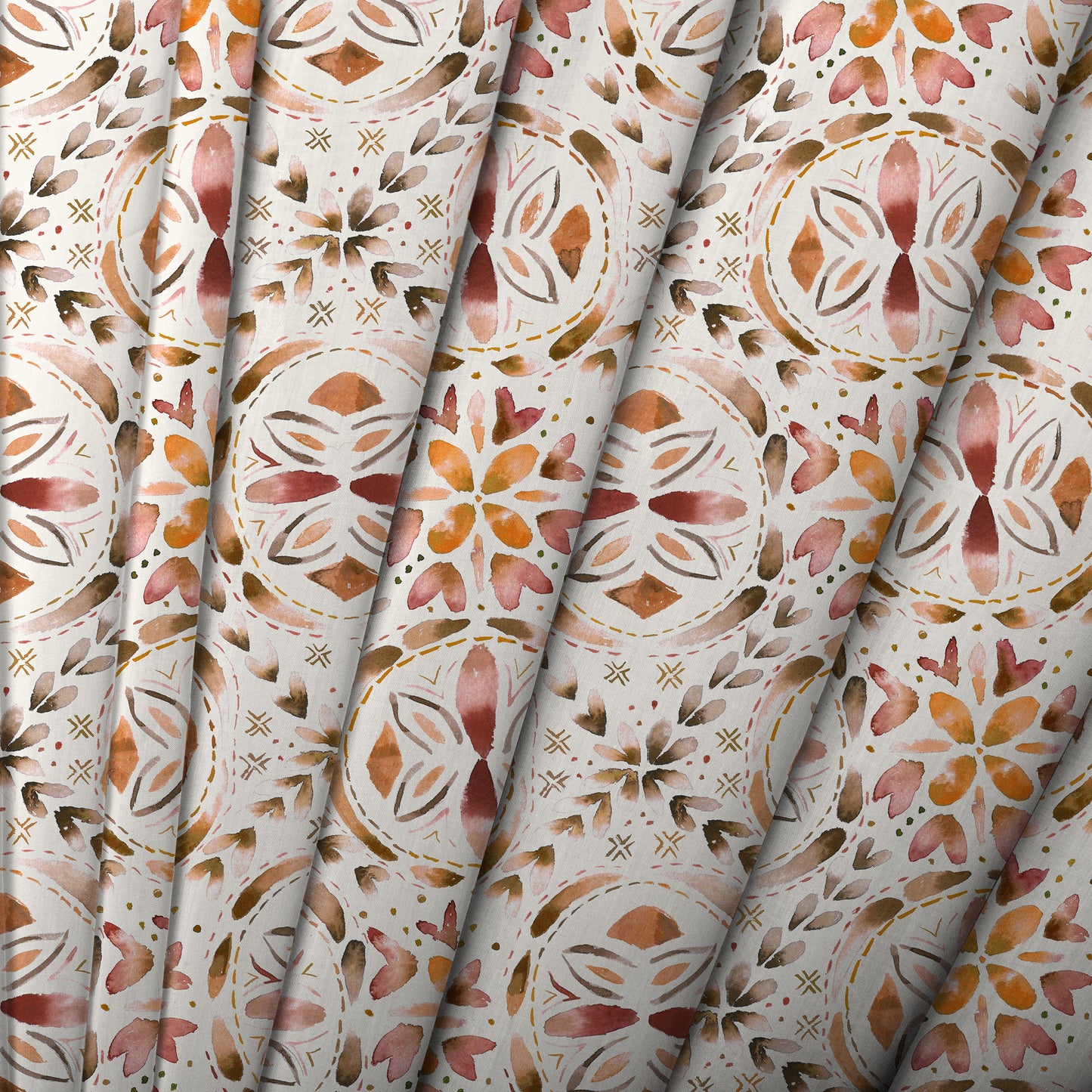 Casia Fabric Sample - Terracotta