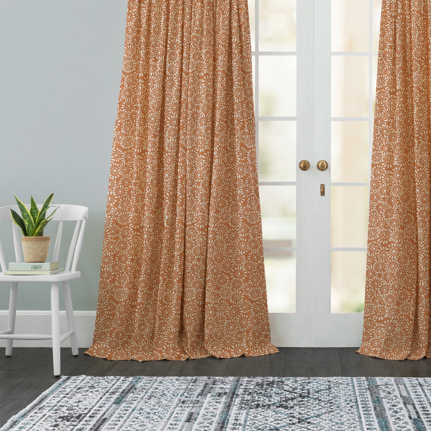 Chambery 140Cm Kim Fabric - Brick Sample