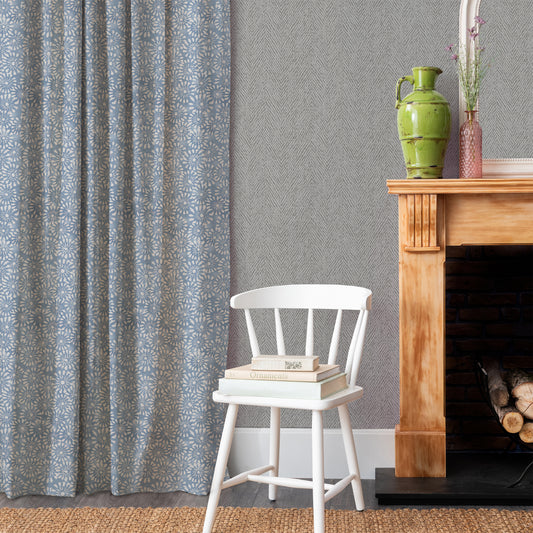 Chambery 140Cm Kim Fabric Metre - Cornflower
