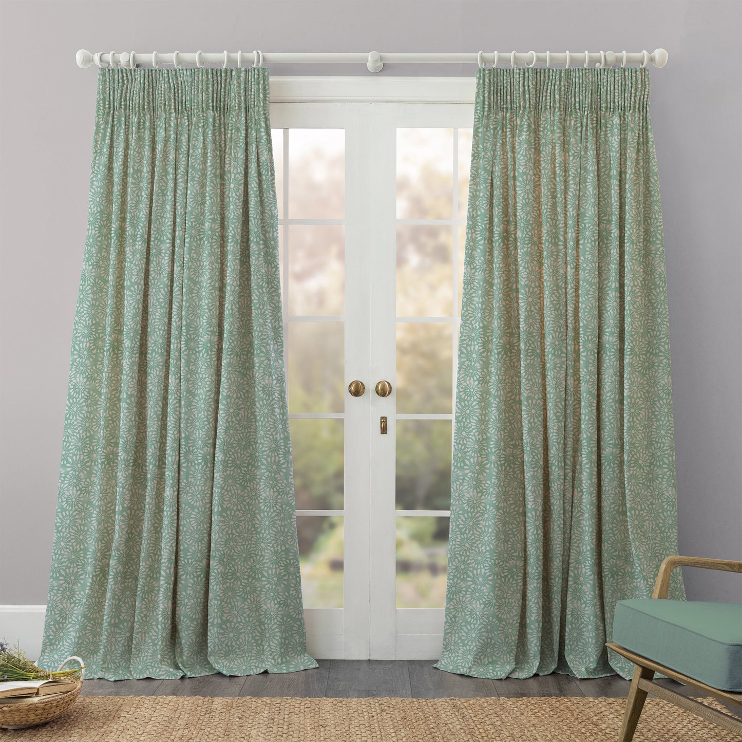 Chambery 140Cm Kim Fabric Metre - Mint
