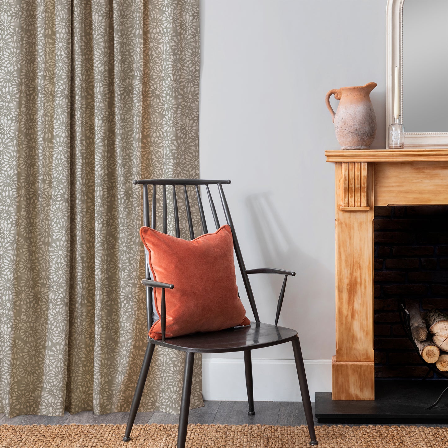 Chambery 140Cm Kim Fabric Metre - Stone