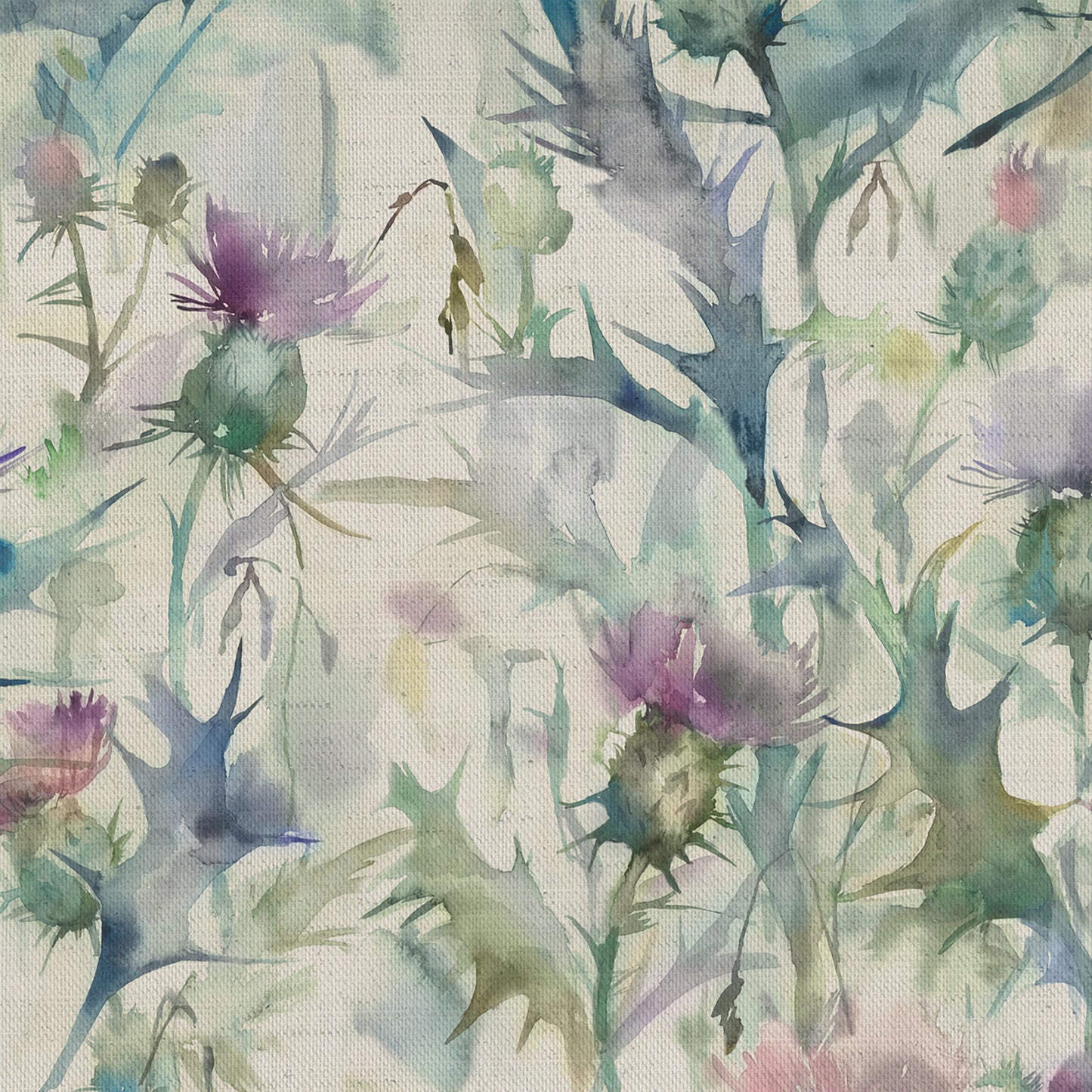 Cirsium Linen 145Cm Fabric Metre - Damson