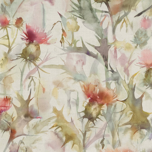 Cirsium Linen 145Cm Fabric Metre - Russett