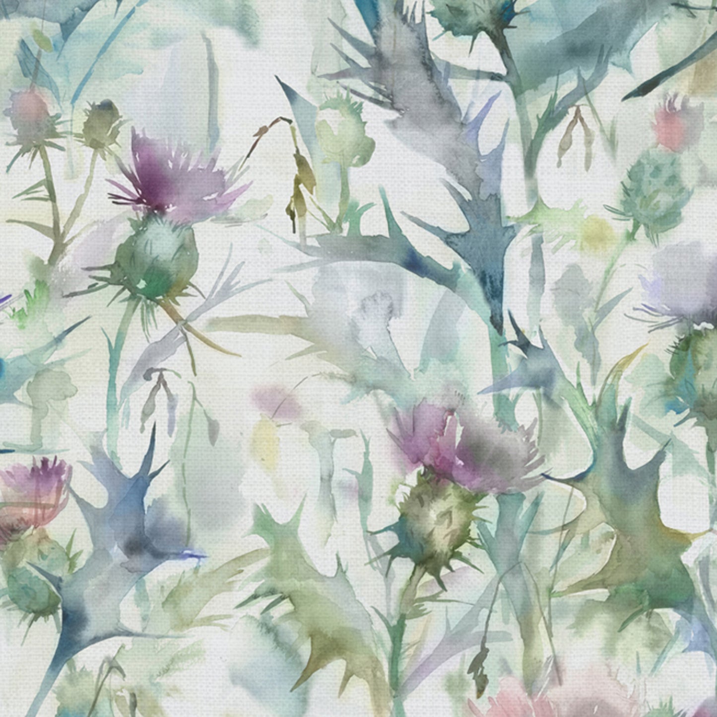 Cirsium Damson Oil Cloth Metre