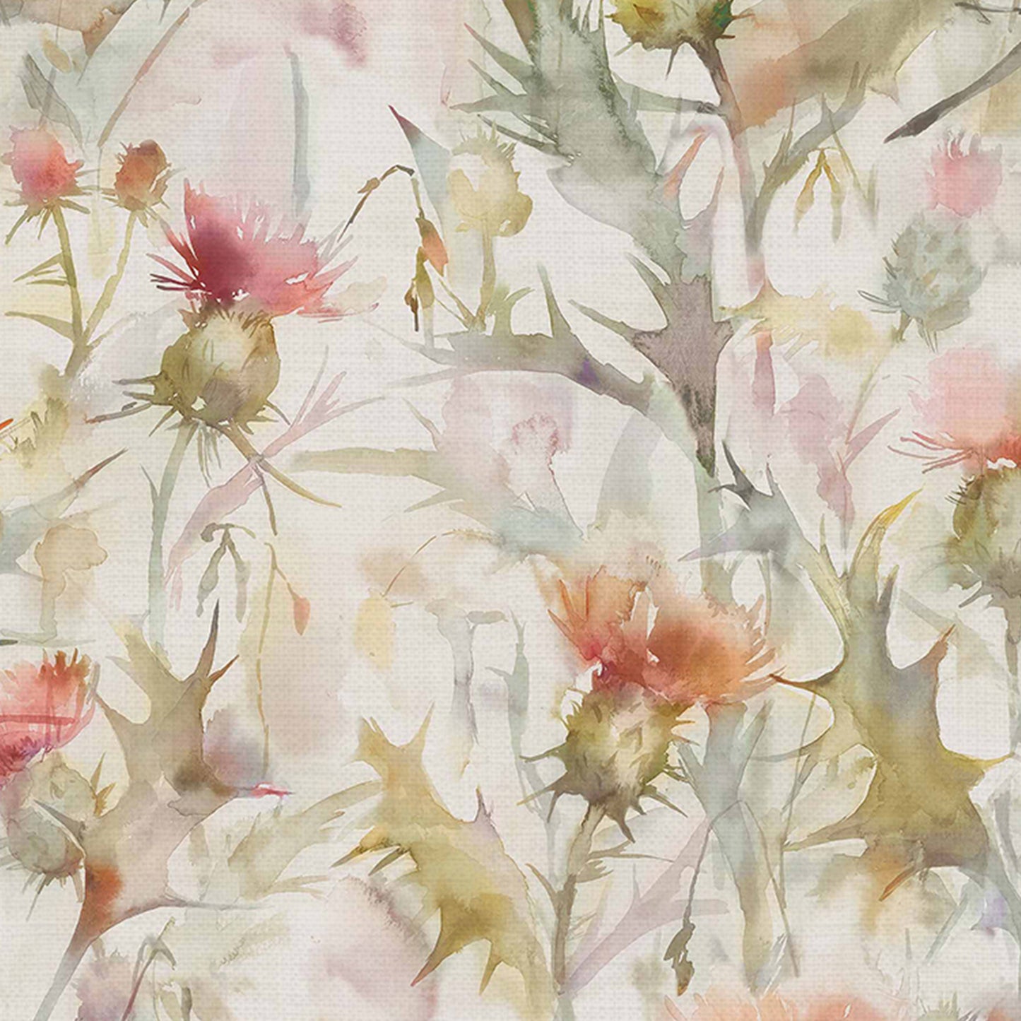 Cirsium Cream 145Cm Fabric - Russet Sample