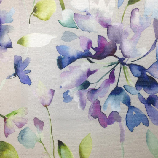 Clovelly 145Cm Ann Fabric Metre - Violet