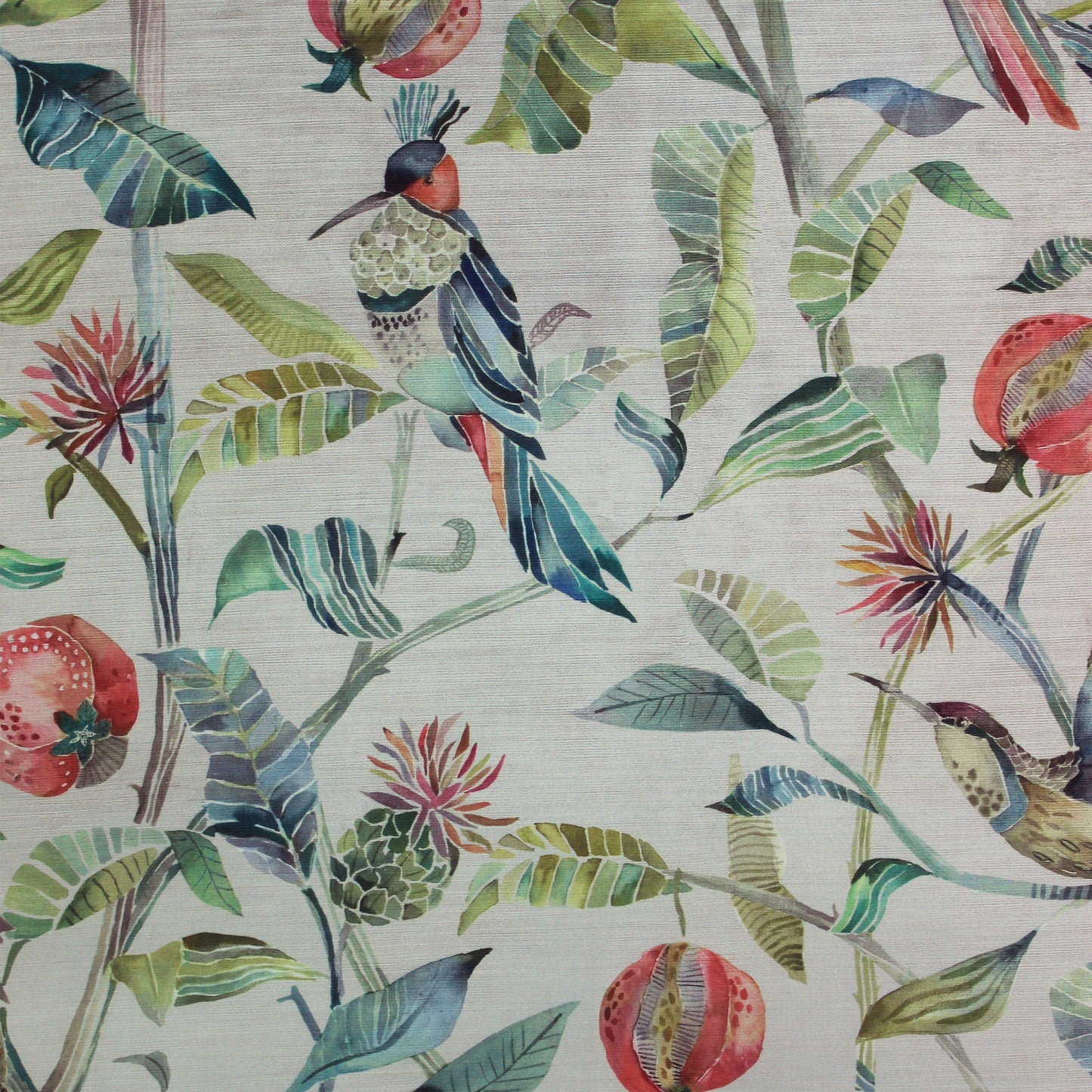 Colyford Velvet 140Cm Heavy Como Ivory Fabric Metre - Strawberry
