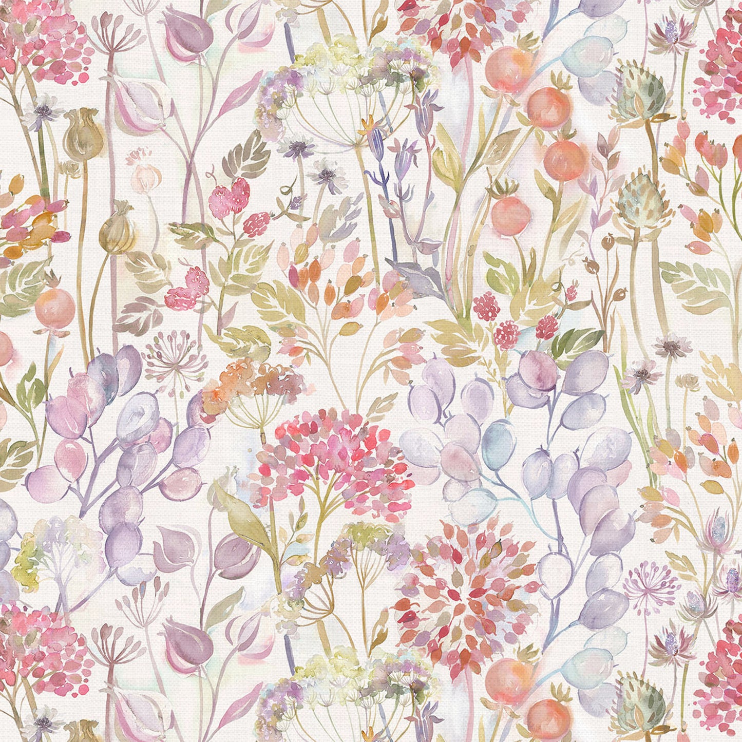 Country Hedgerow 145Cm Ann Fabric - Autumn/Cream Sample