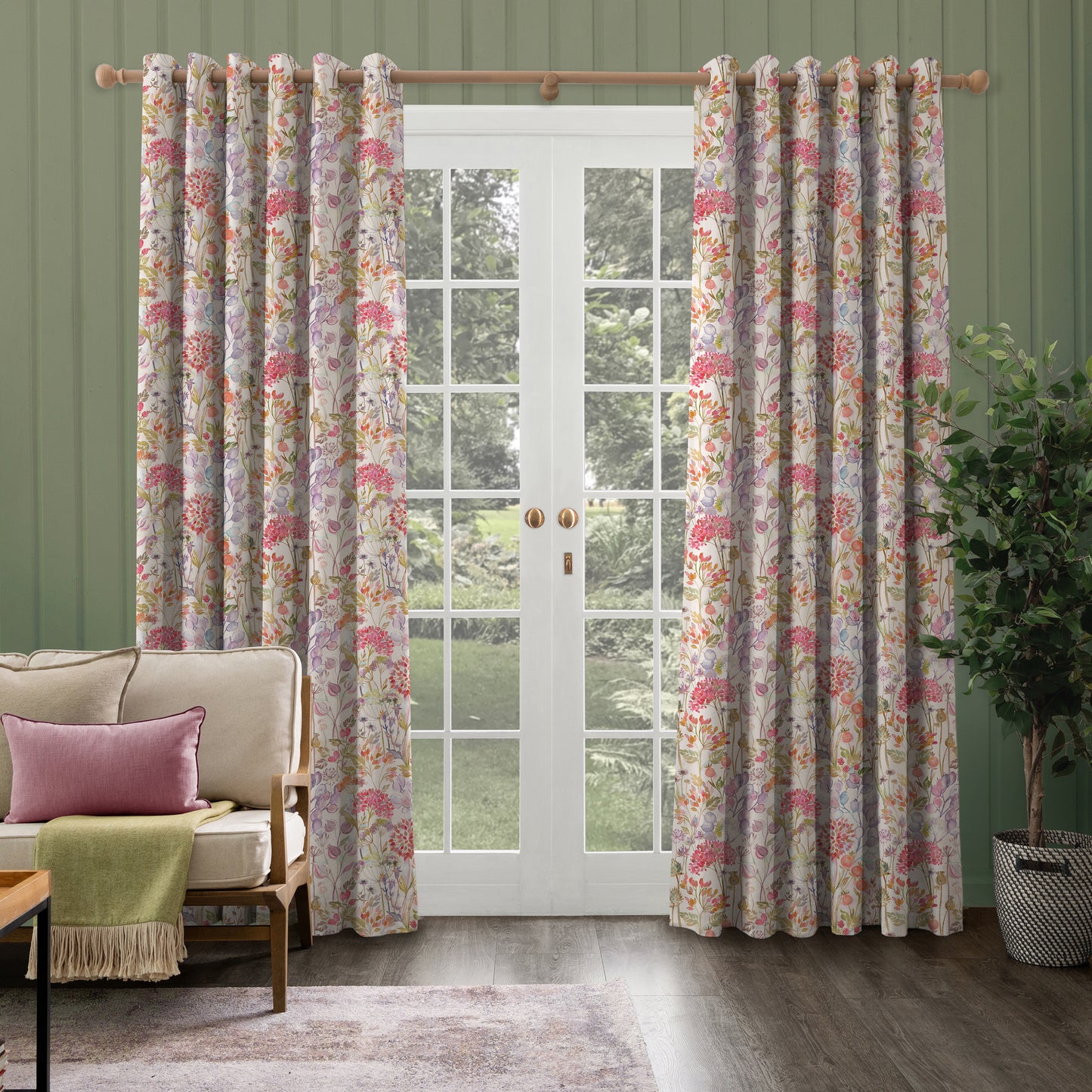 Country Hedgerow 145Cm Ann Fabric Metre - Autumn/Cream