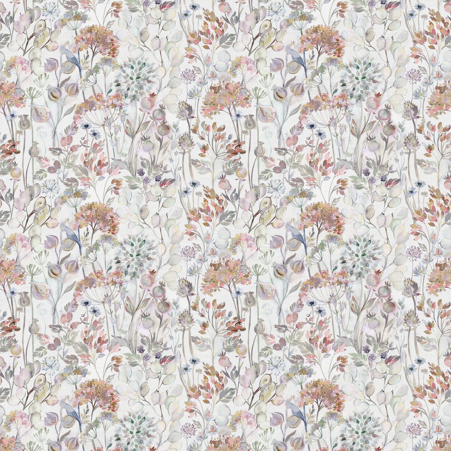 Country Hedgerow 145Cm Ann Fabric Metre - Dusk/Cream
