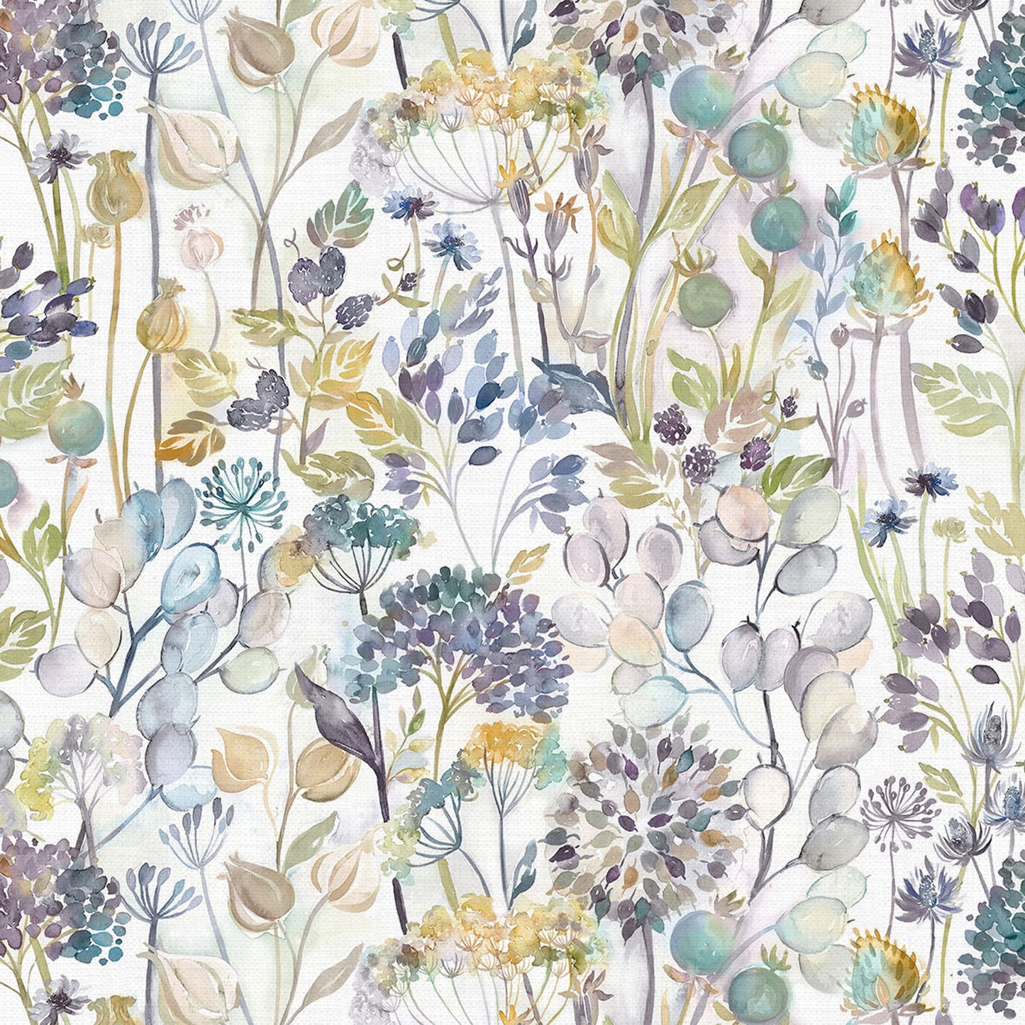 Country Hedgerow 145Cm Ann Fabric - Sky/Cream Sample