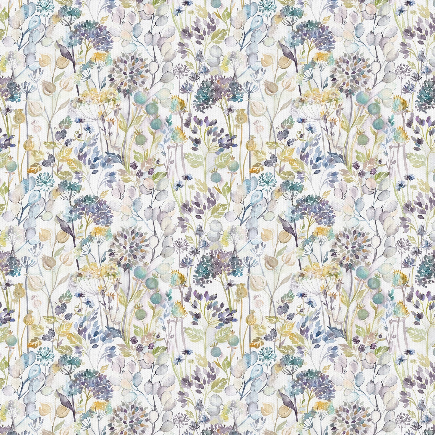 Country Hedgerow 145Cm Ann Fabric Metre - Sky/Cream
