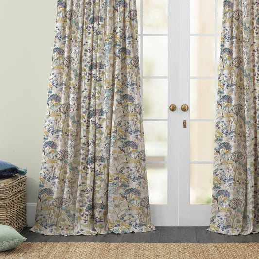 Country Hedgerow 145Cm Ann Fabric Metre - Violet/Cream