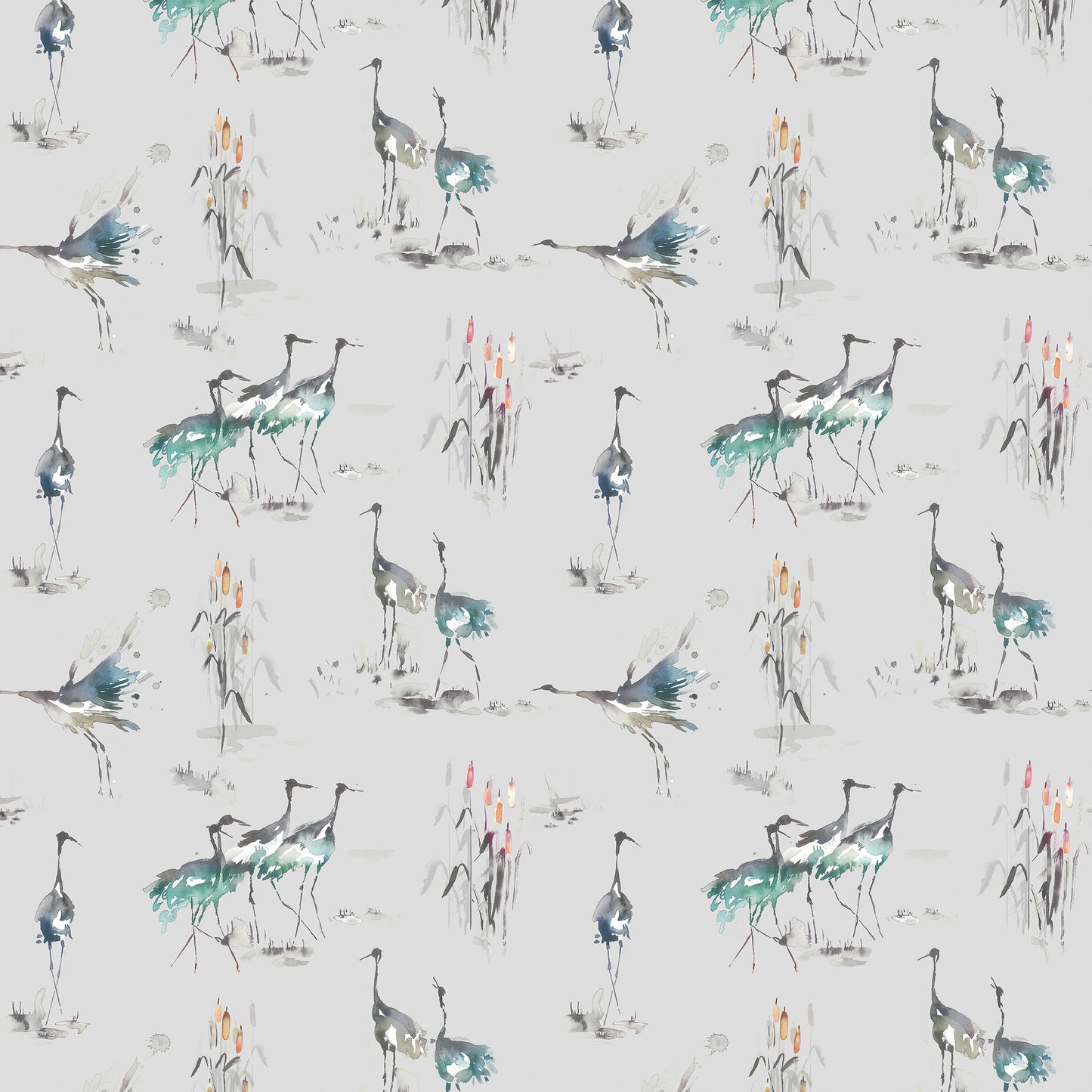 Cranes Linen 138Cm Hamish Fabric Metre - Cobalt