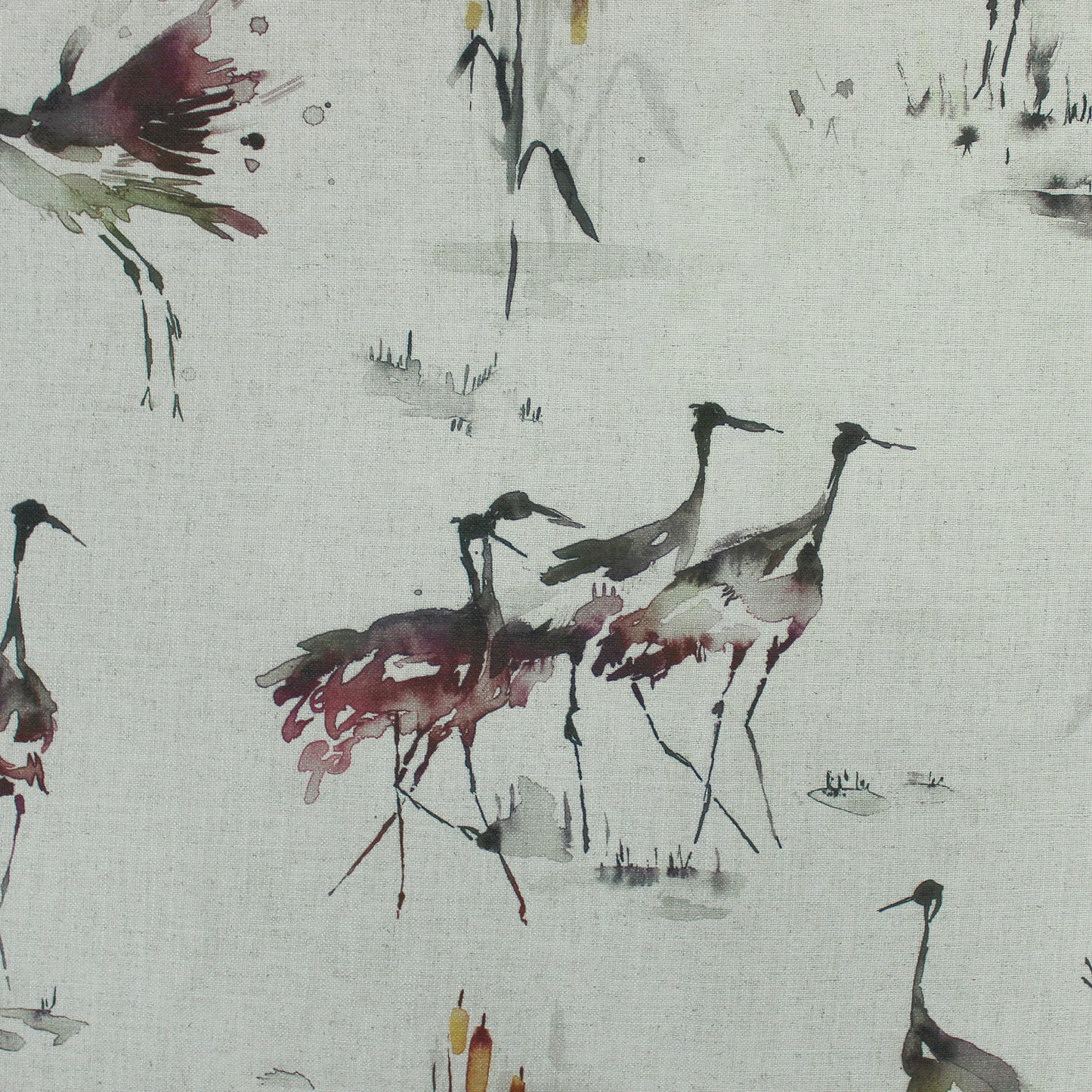 Cranes Linen 138Cm Hamish Fabric - Tourmaline Sample