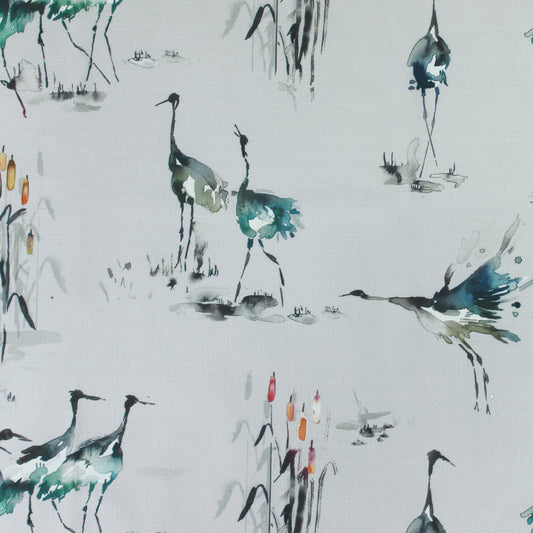 Cranes 138Cm Sophie Fabric Metre - Cobalt