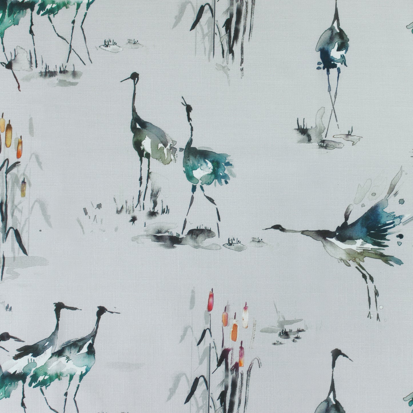 Cranes 138Cm Sophie Fabric - Cobalt Sample