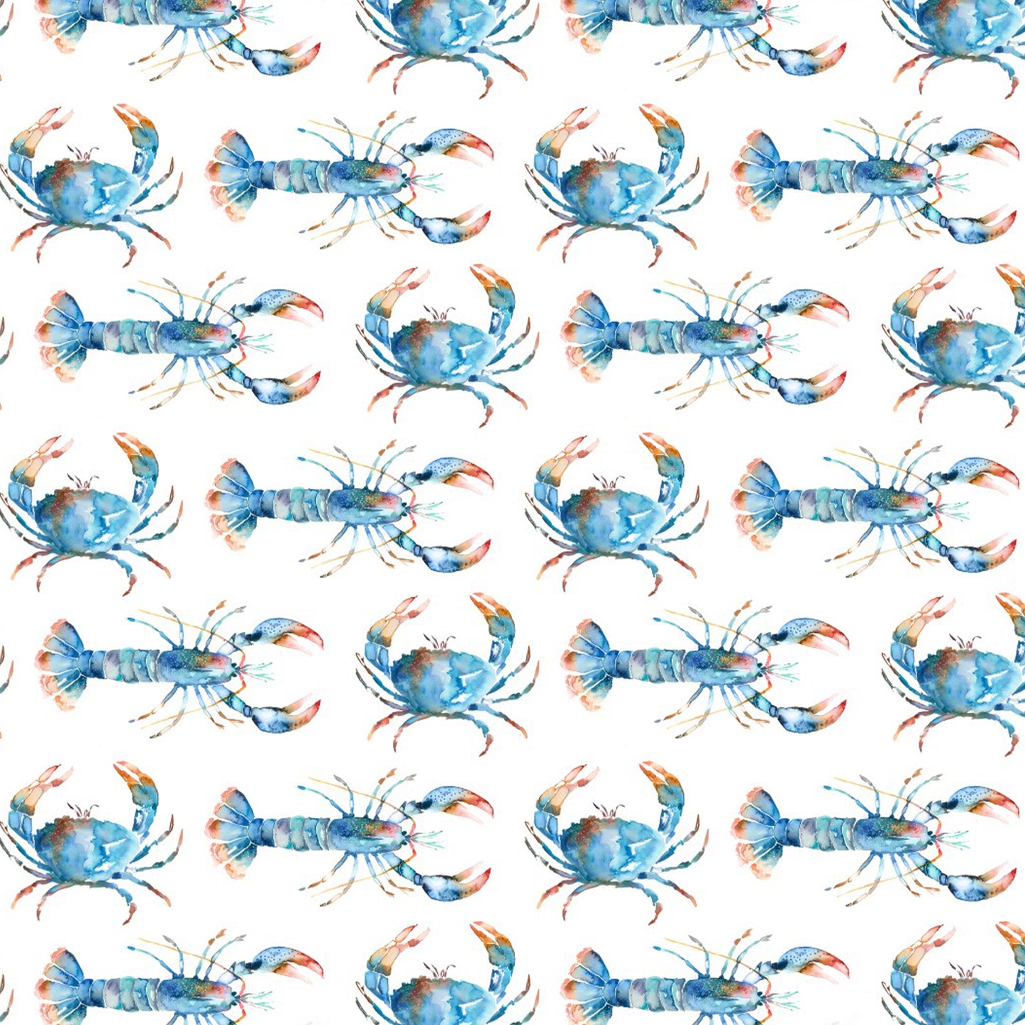 Crustaceans 147Cm Helena Fabric - Cobalt Sample