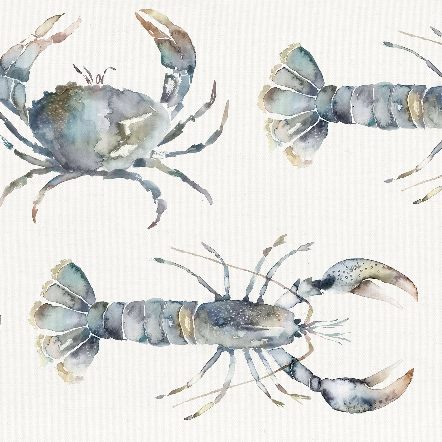 Crustaceans 147Cm Helena Fabric Metre - Slate