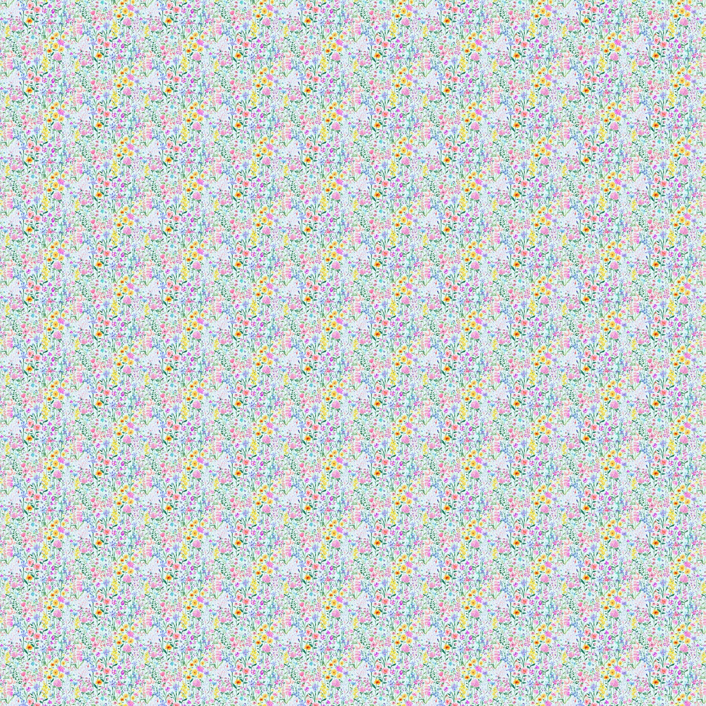 Prado De Flores Fine Lawn Cotton 160Cm Dress Fabric - Glacier Sample