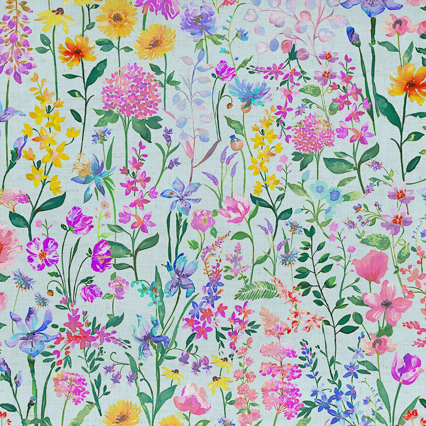 Prado De Flores Fine Lawn Cotton 160Cm Dress Fabric - Glacier Sample