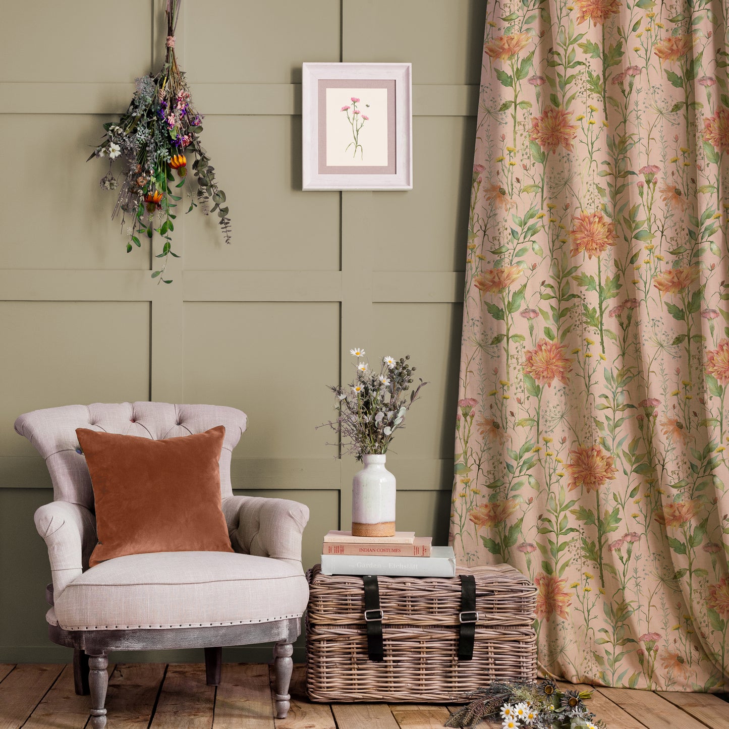 Delamere 140Cm Fabric Metre Apricot