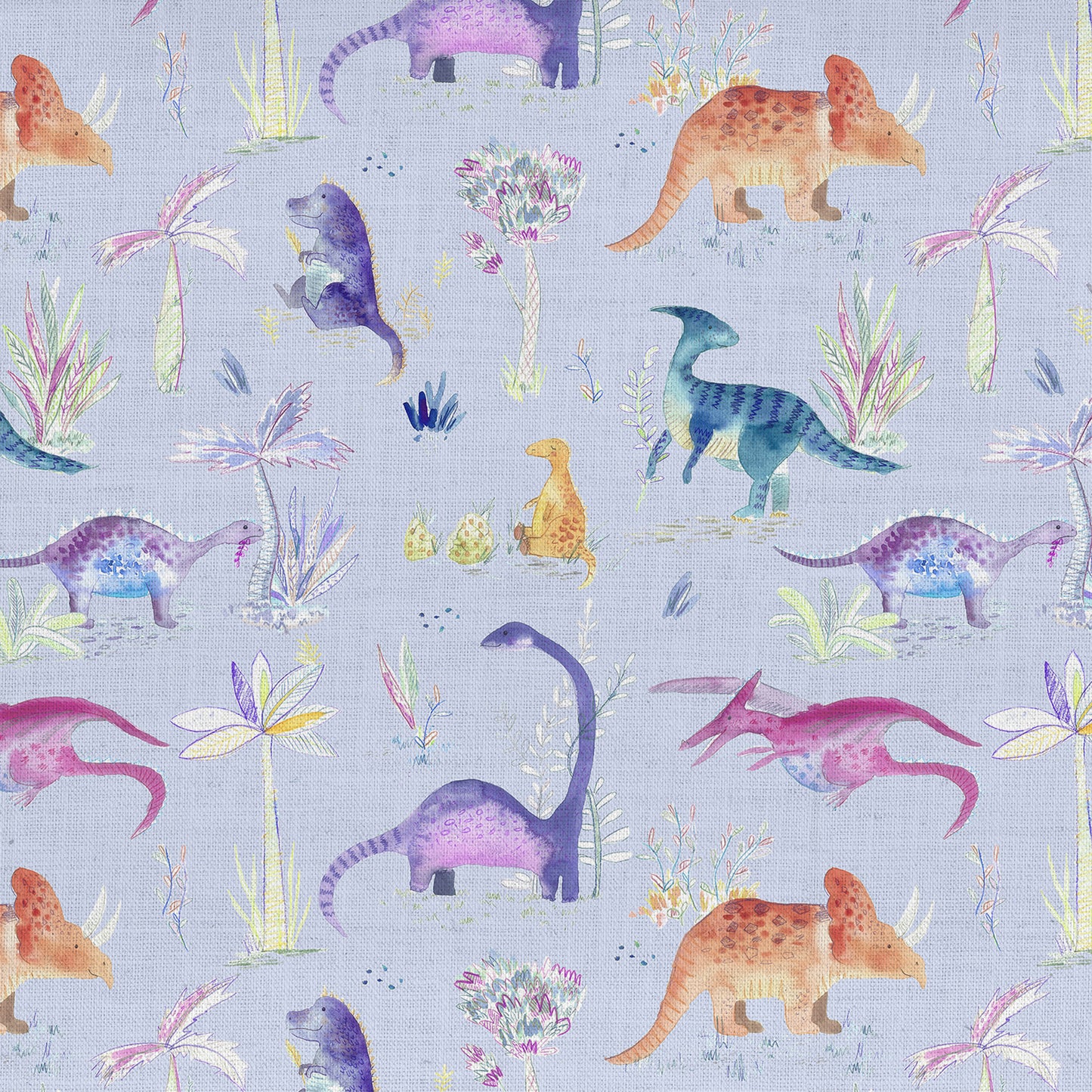 Dinos 145Cm Ann Fabric - Violet Sample