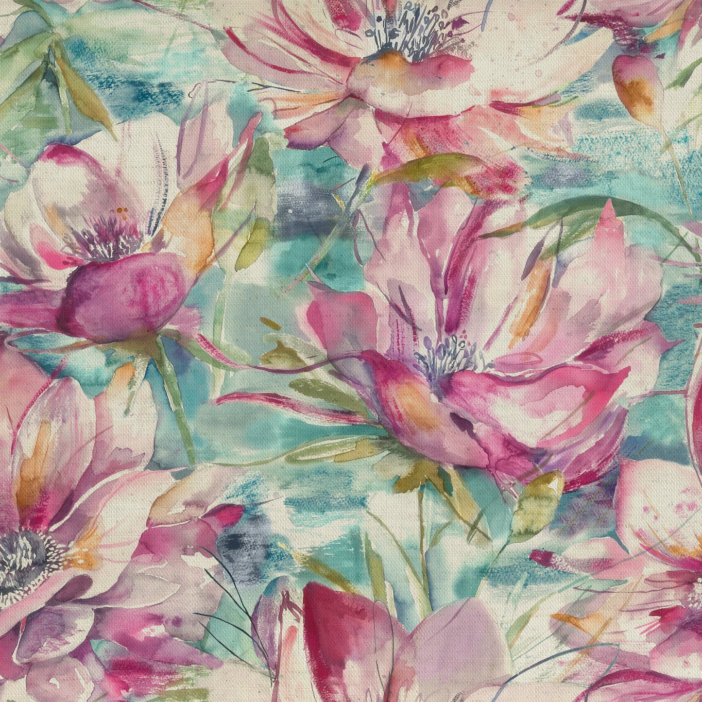 Dusky Blooms 145Cm Fiona Fabric Metre - Sweetpea