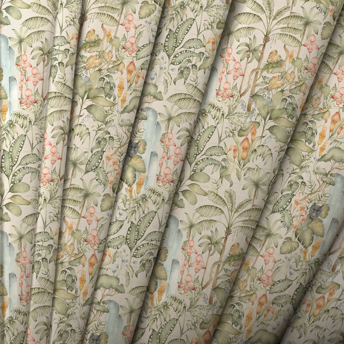 Elysian Canopy 140M Fabric Metre Green