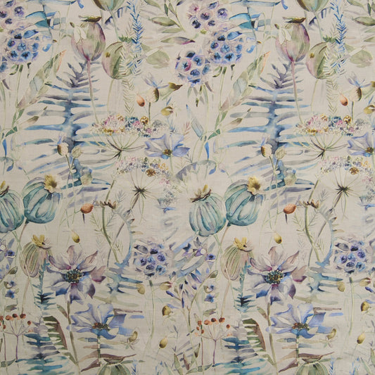 Edenmuir Linen 145Cm Fiona Fabric Metre - Capri
