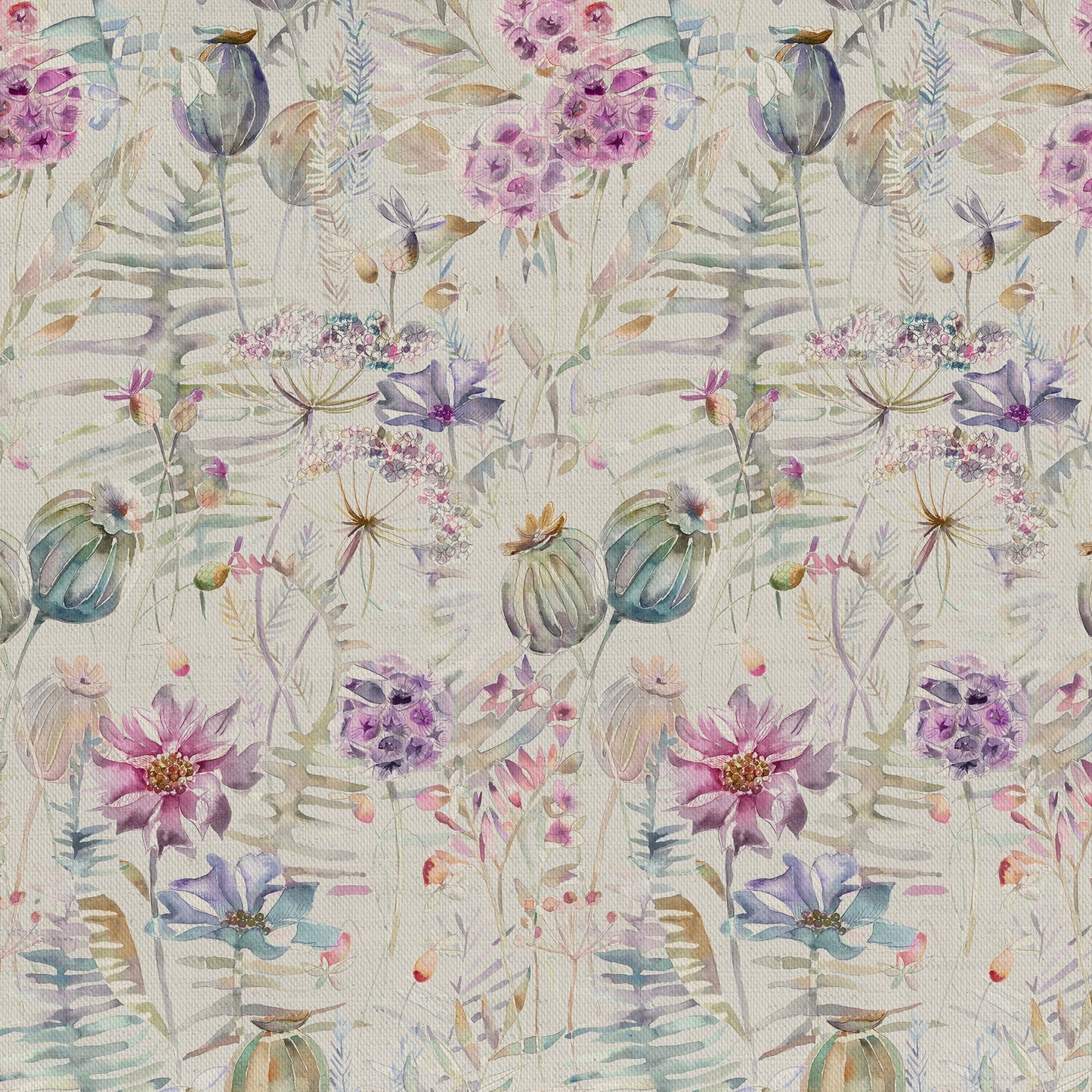 Edenmuir Linen 145Cm Fiona Fabric - Raspberry Sample