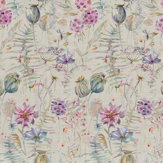 Edenmuir Linen 145Cm Fiona Fabric - Raspberry Sample