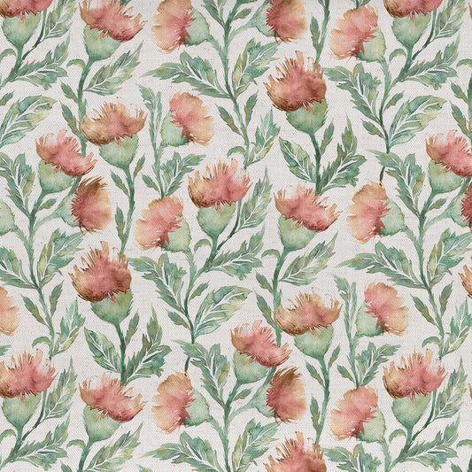 Ettrick 145Cm Ann Fabric - Rust Cream Sample