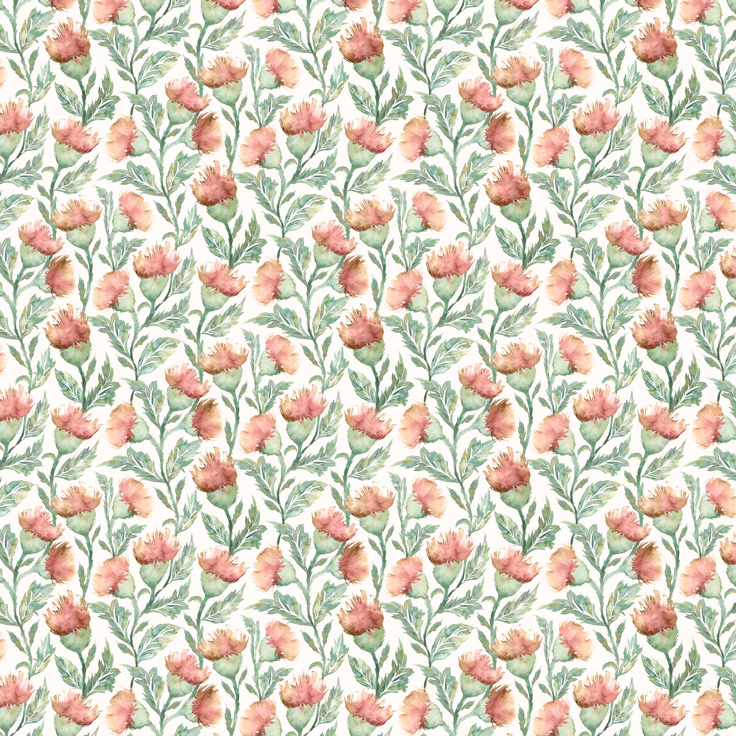 Ettrick 145Cm Ann Fabric Metre - Rust Cream