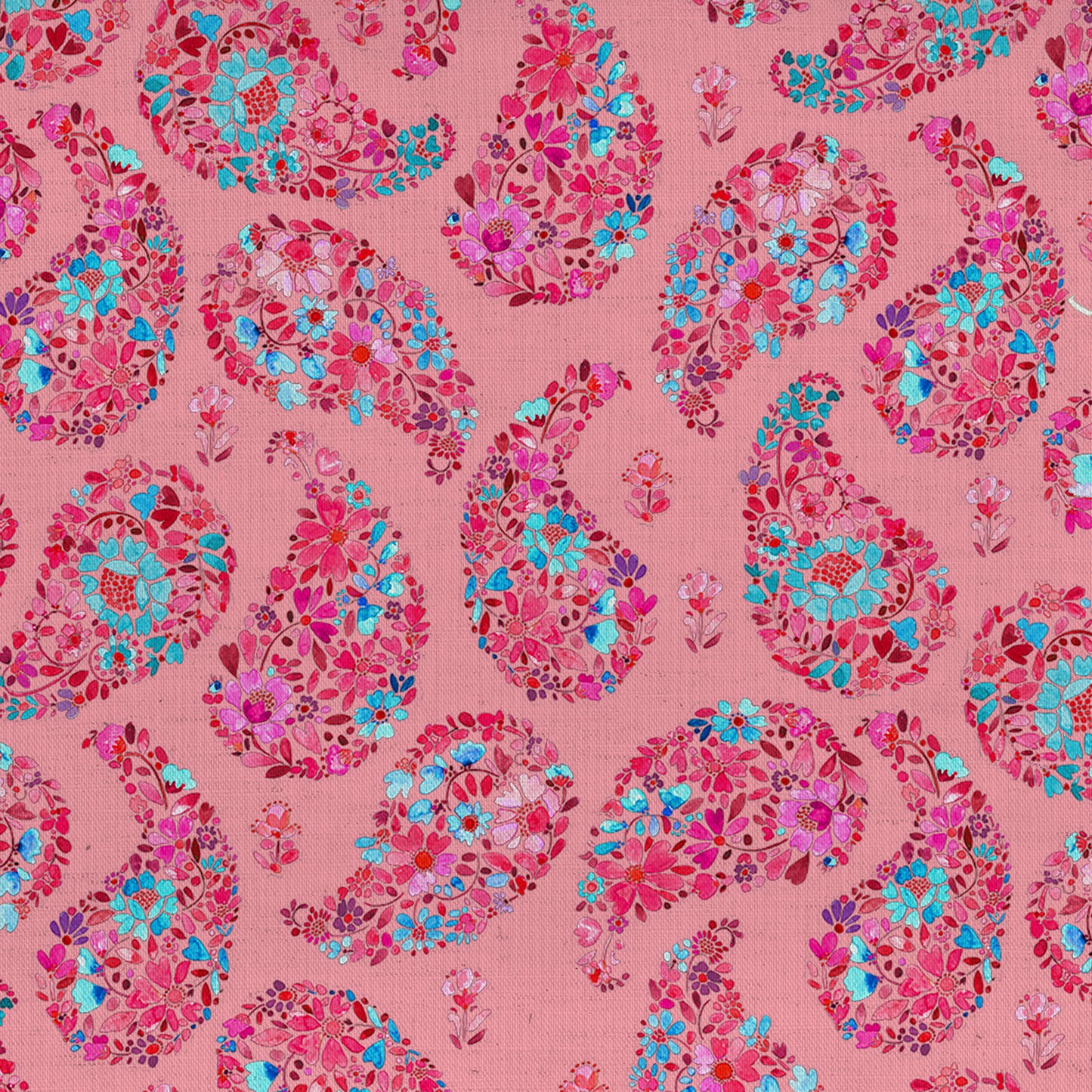 Rafiya Fine Lawn Cotton 160Cm Dress Fabric Metre - Flamingo