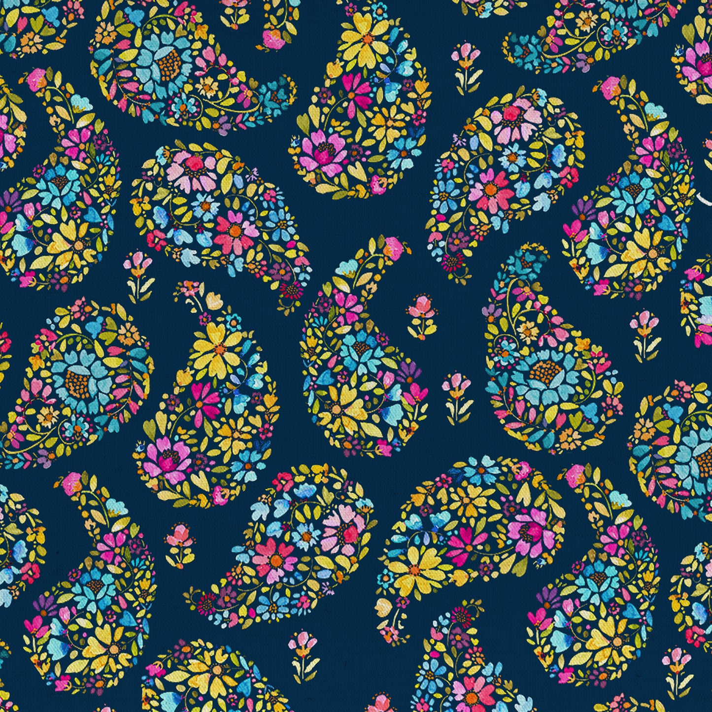 Rafiya Fine Lawn Cotton 160Cm Dress Fabric Metre - Summer Navy