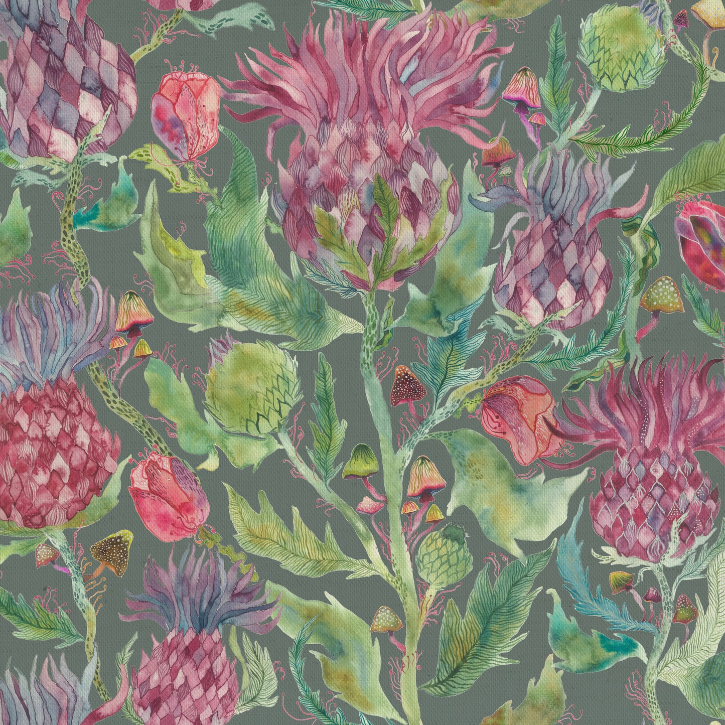 Fairytale Bristles Fabric Sample - Forest