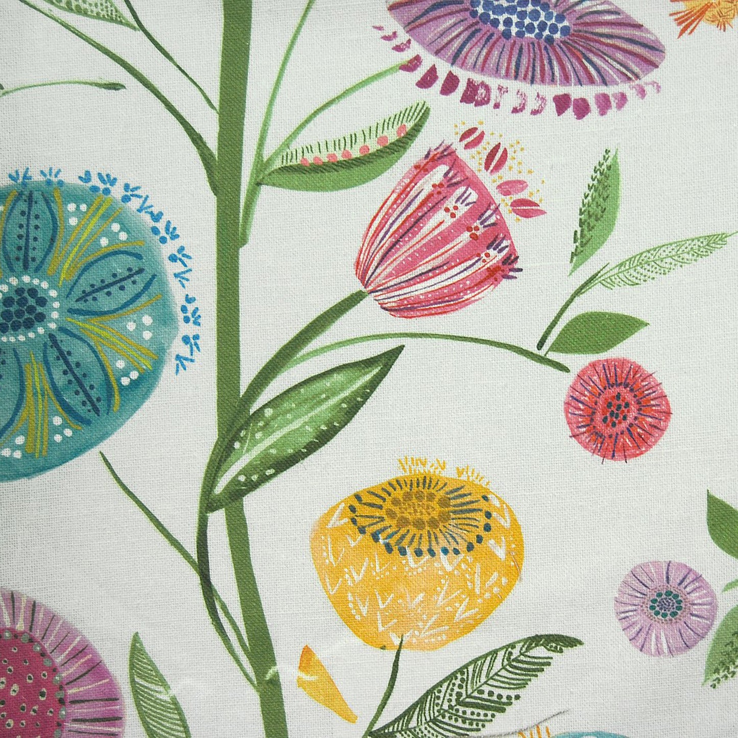 Farah 140Cm Sasha White Fabric Metre - Summer