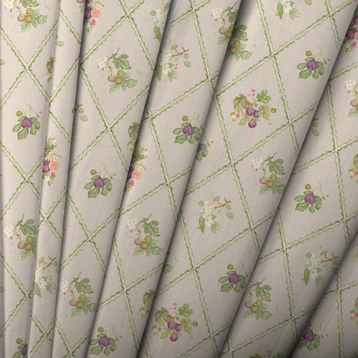 Fig Trellis 140M Fabric Sample Taupe