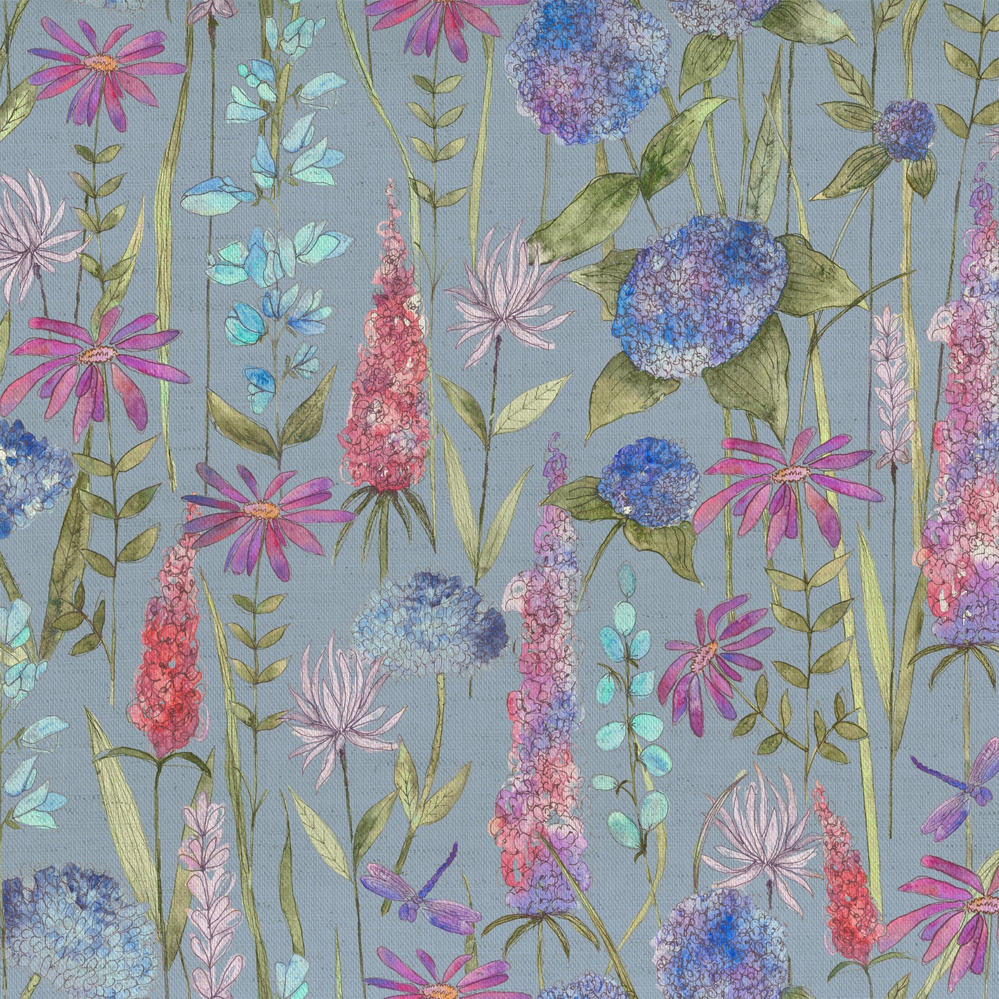 Florabunda 145Cm Fabric - Bluebell Sample