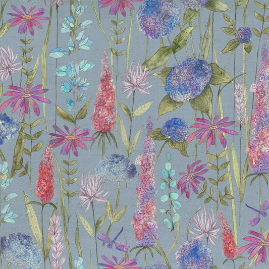 Florabunda 145Cm Fabric - Bluebell Sample