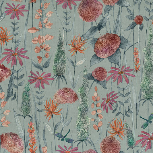 Florabunda 145Cm Fabric - Cornflower Sample