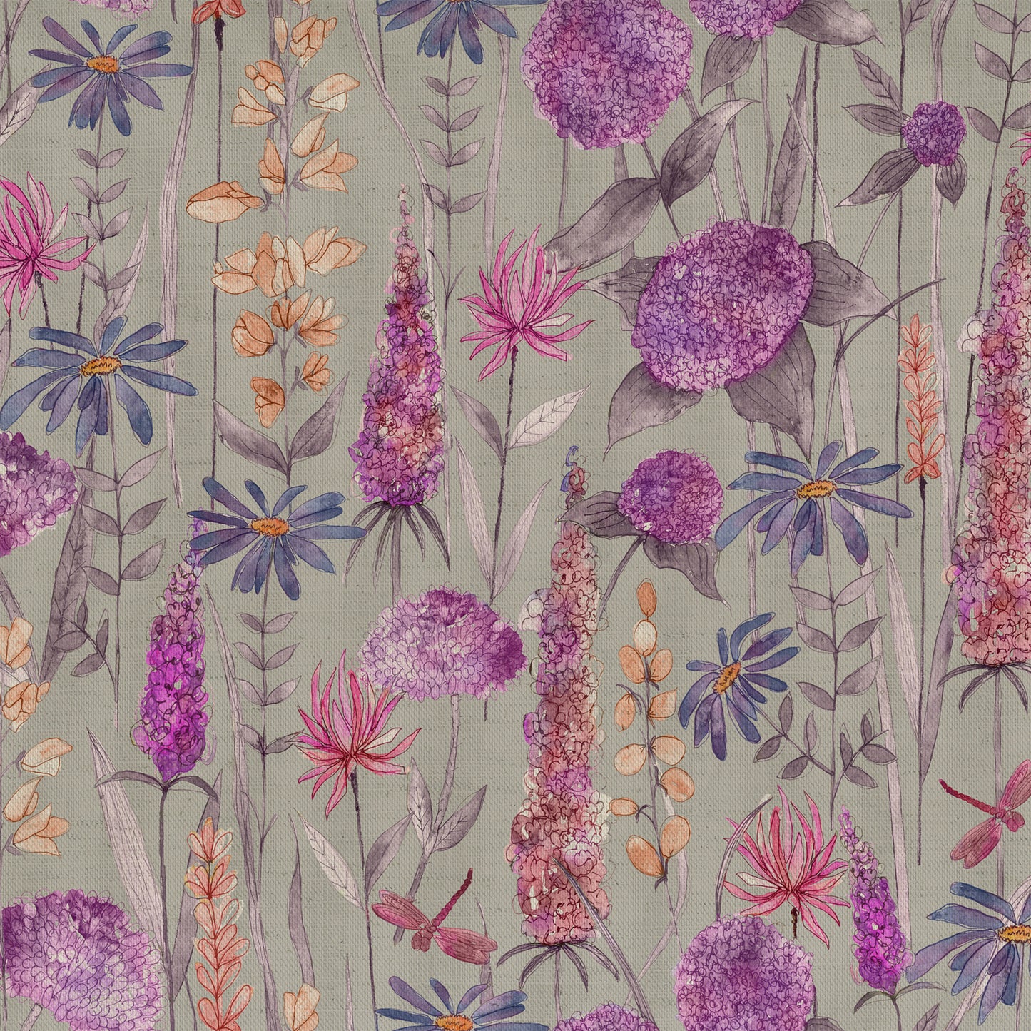 Florabunda 145Cm Fabric Metre - Fuchsia