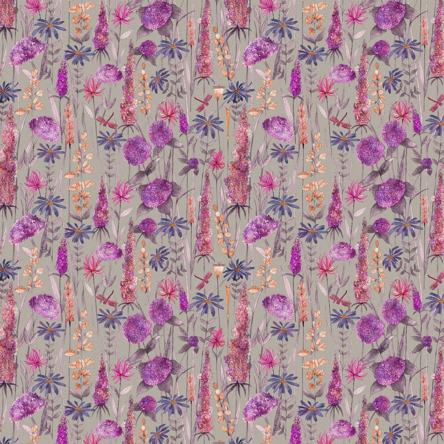 Florabunda 145Cm Fabric - Fuchsia Sample
