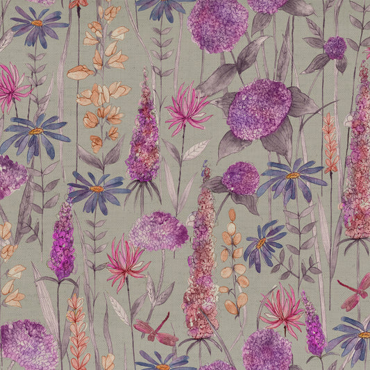 Florabunda 145Cm Fabric - Fuchsia Sample