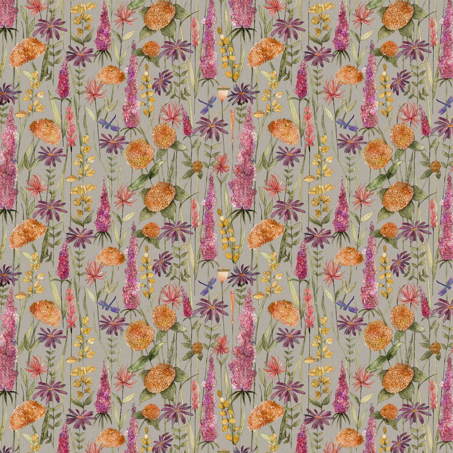 Florabunda 145Cm Fabric - Russet Sample