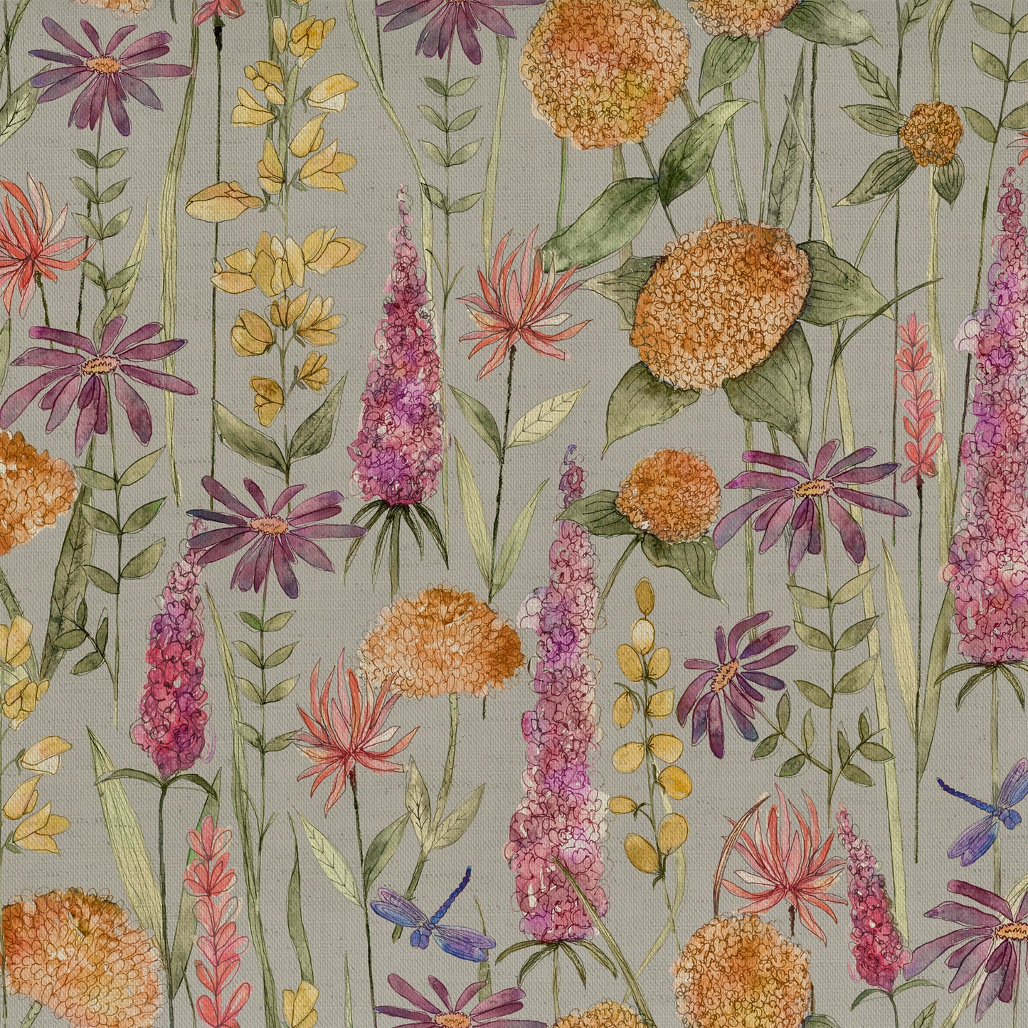 Florabunda 145Cm Fabric - Russet Sample